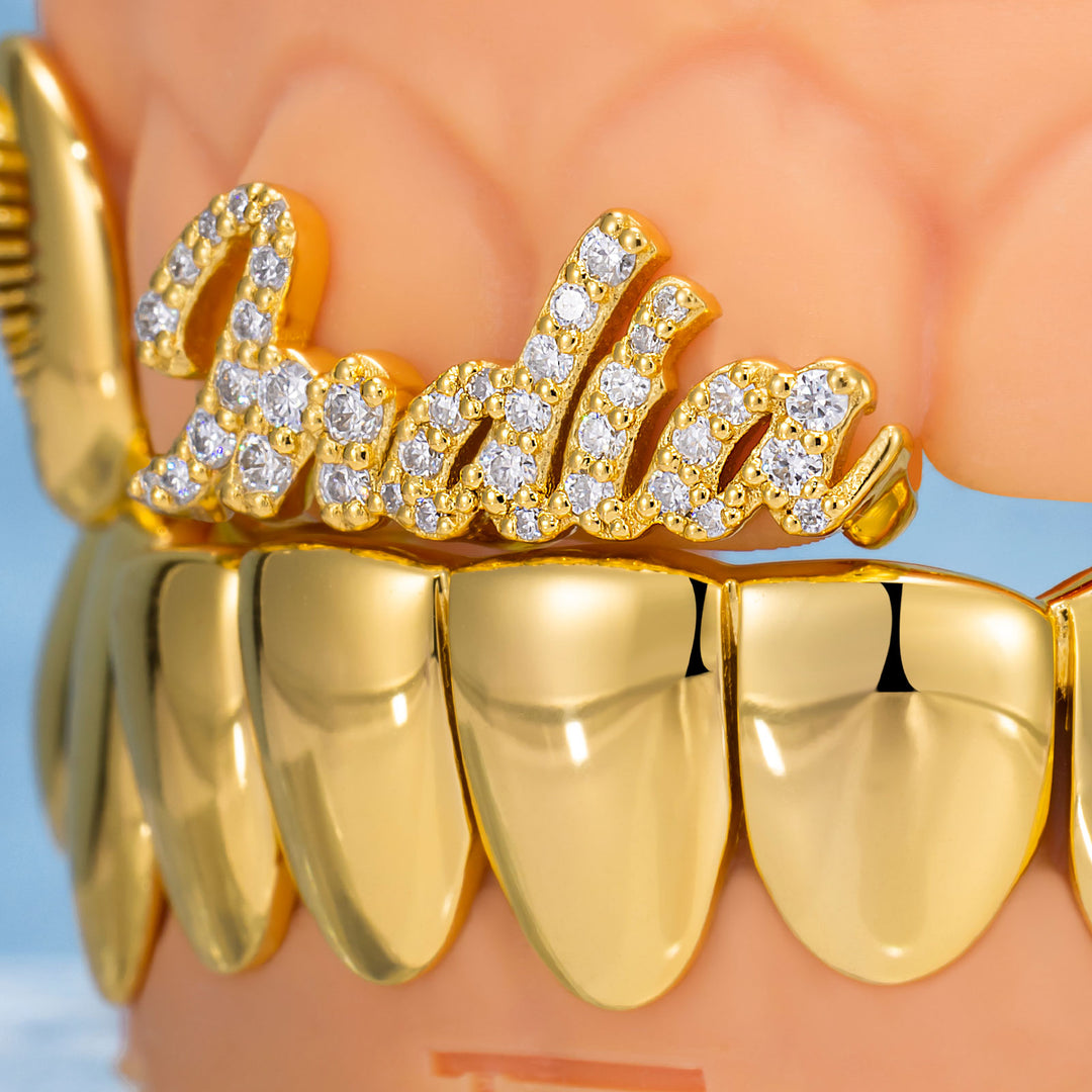 NYC Feather & Gold Grillz