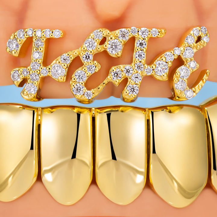 NYC Feather & Gold Grillz