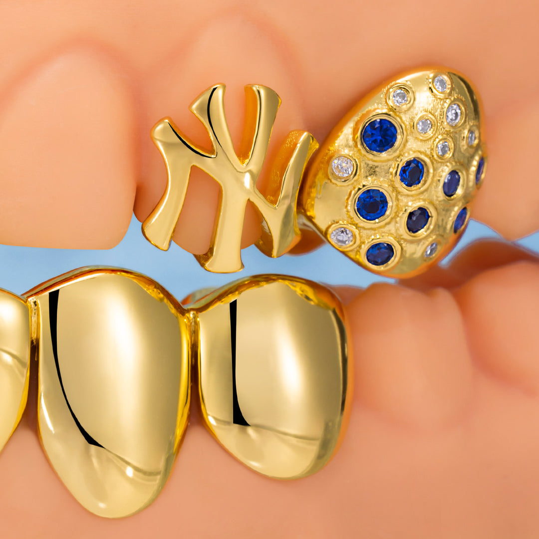 NYC Feather & Gold Grillz
