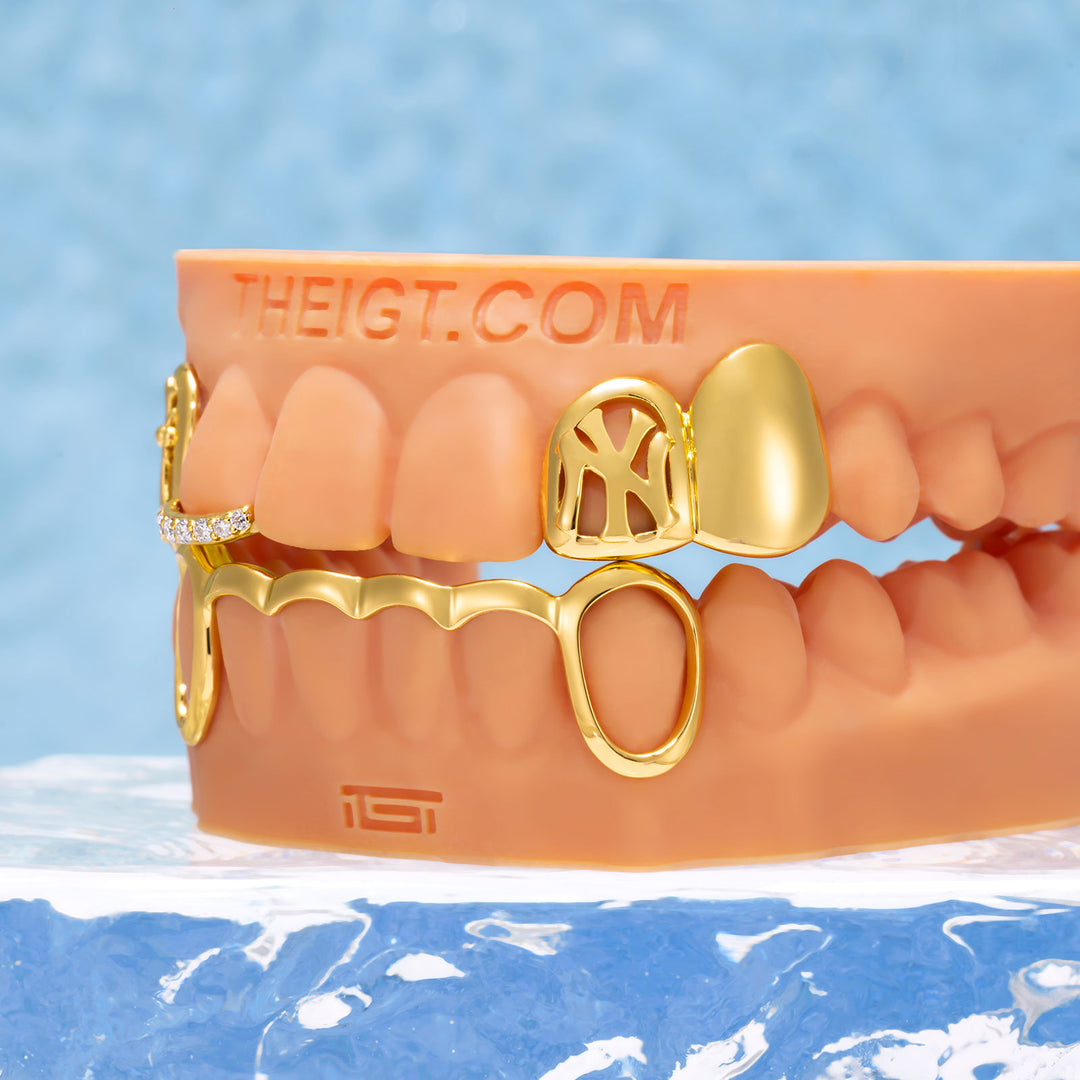 "NY Faith" Iced-Tip Cross & Bridge Bar Set