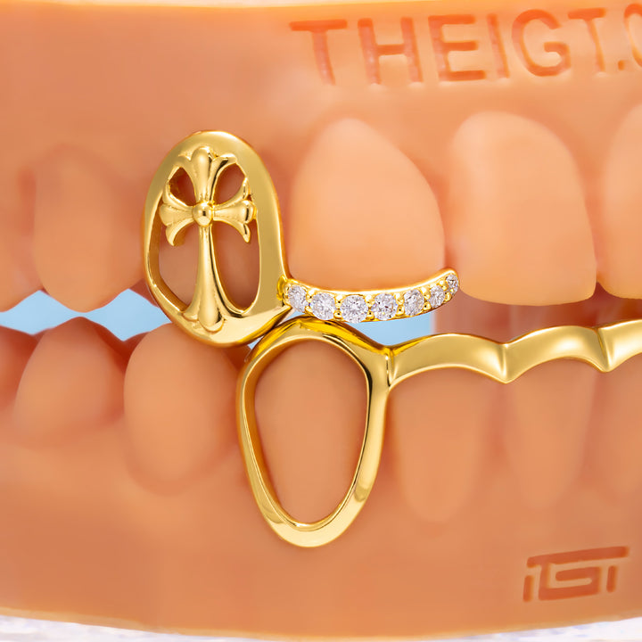 "NY Faith" Iced-Tip Cross & Bridge Bar Set