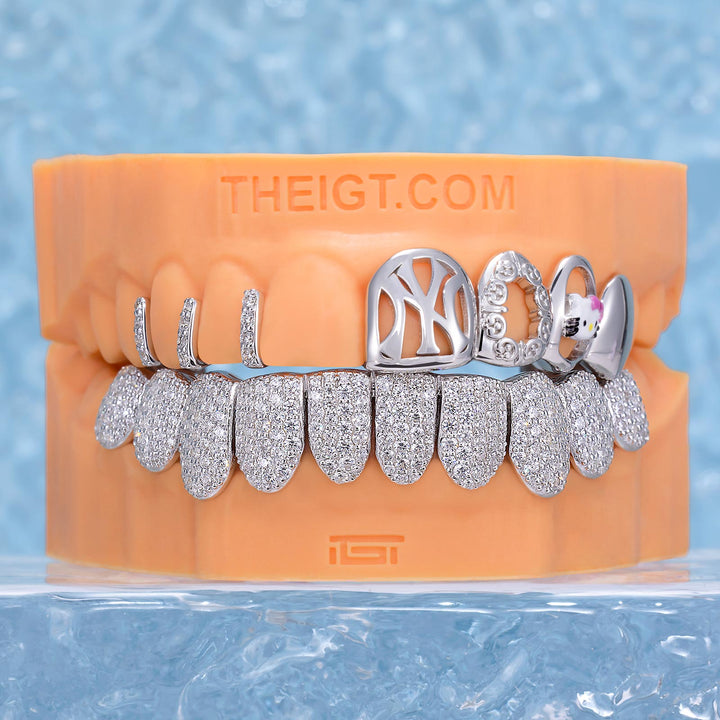 NY Kitty Moissanite Bar Grillz