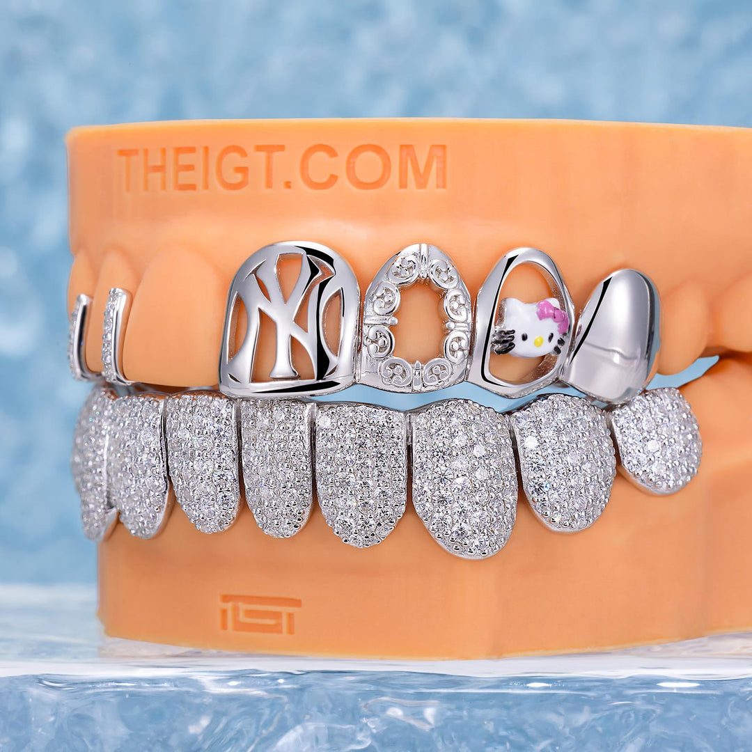 NY Kitty Moissanite Bar Grillz
