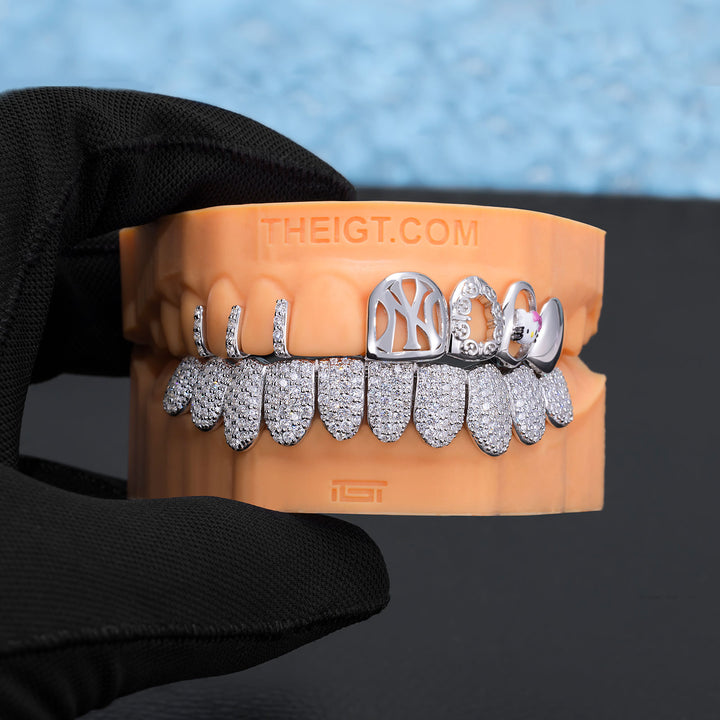 NY Kitty Moissanite Bar Grillz