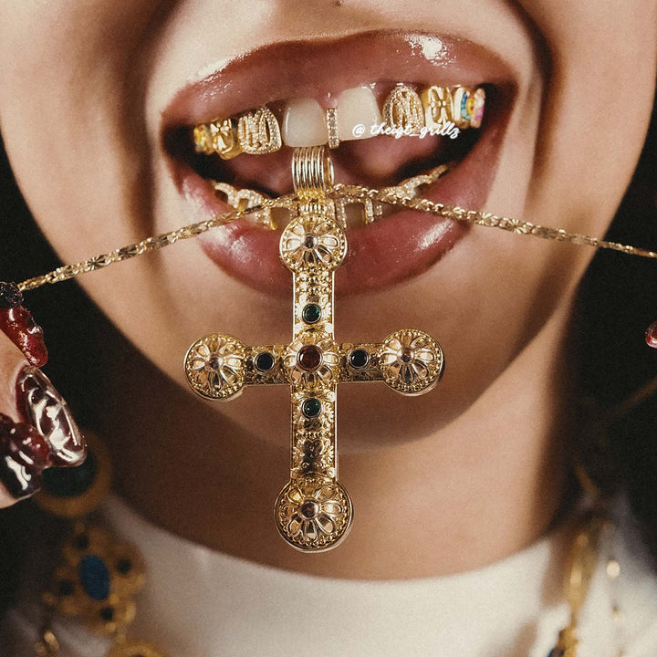 NY Cross Sunflower Opal Grillz