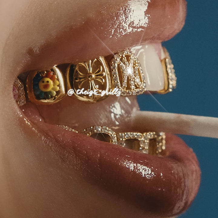 NY Cross Sunflower Opal Grillz