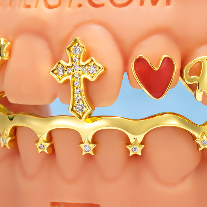 Nameplate Star & Cross Grillz Set