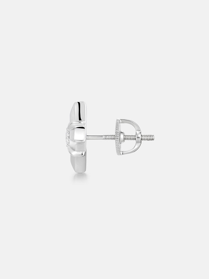 North Star Princess Cut Moissanite Stud Earrings