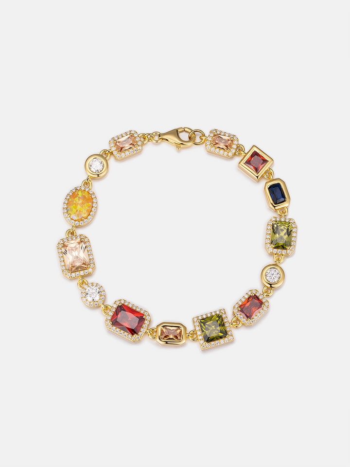 OBJ S925 Moissanite Multi Gemstone Bracelet