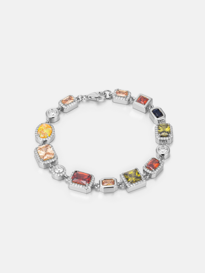OBJ S925 Moissanite Multi Gemstone Bracelet