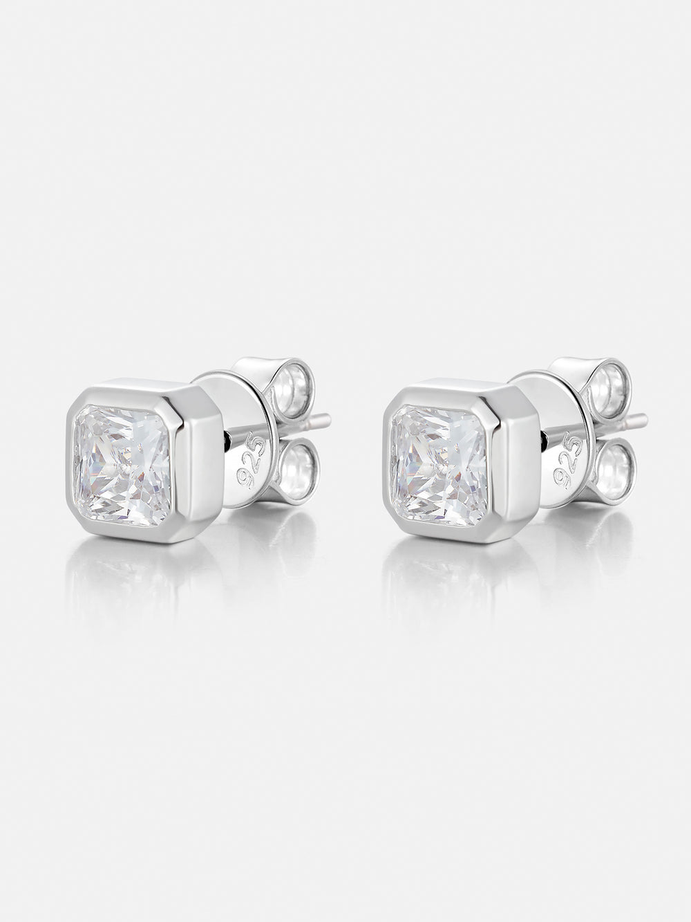 Octo-Bezel Asscher Studs Earrings - 1.0ct Total