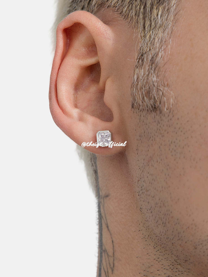 Octo-Bezel Asscher Studs Earrings - 1.0ct Total