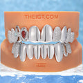 Opal Flower Cutout Snake Pavé Grillz