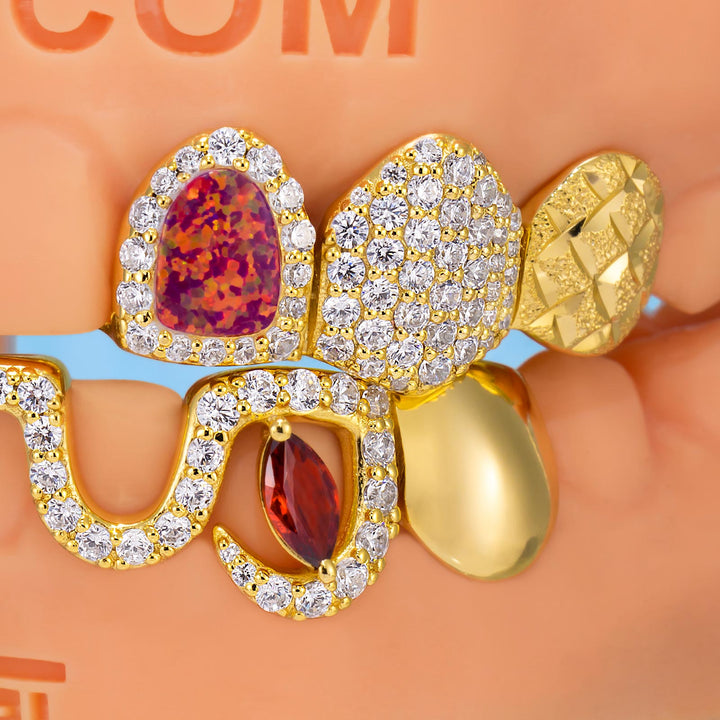 Opal Top & Marquise Ruby Bar