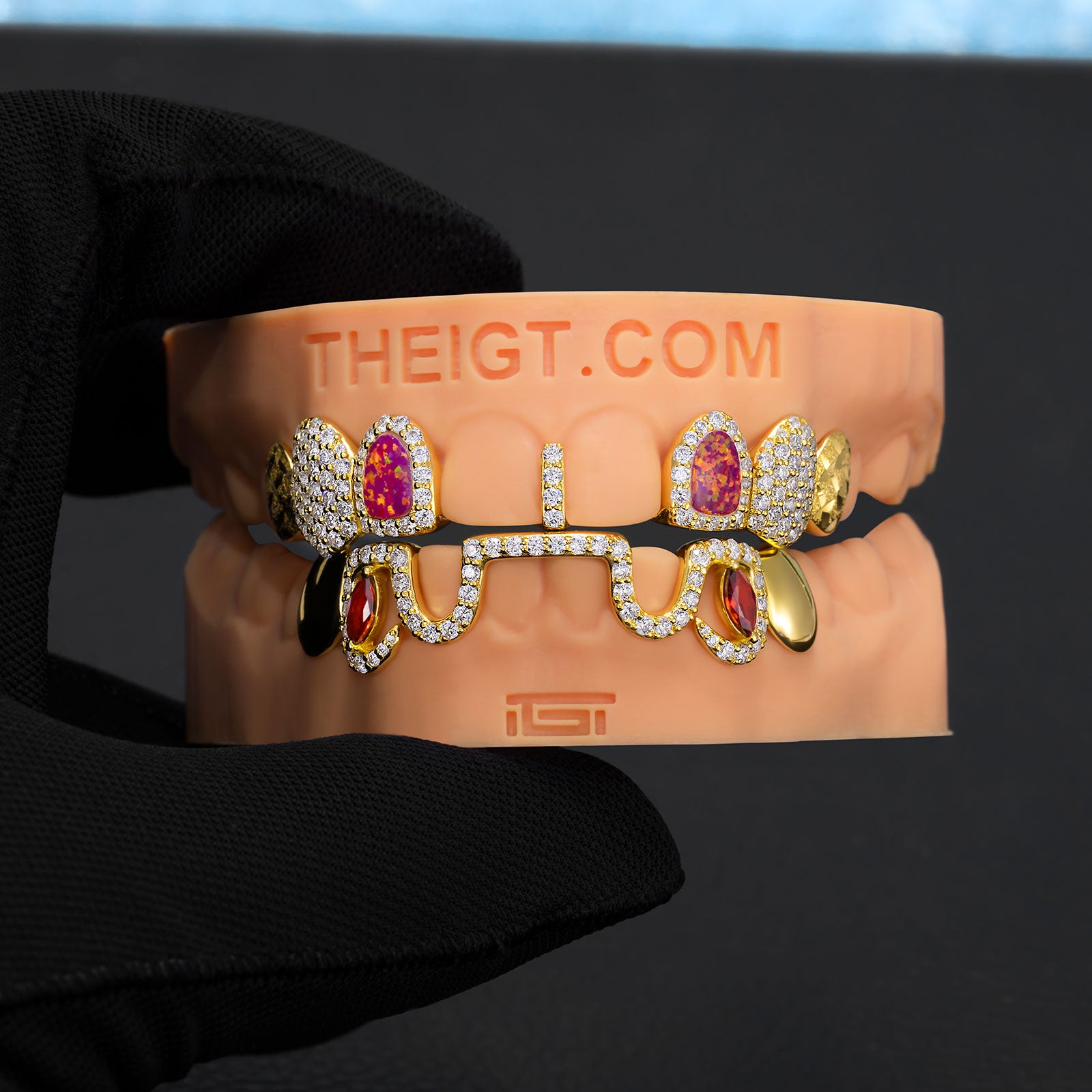 Opal Top & Marquise Ruby Bar