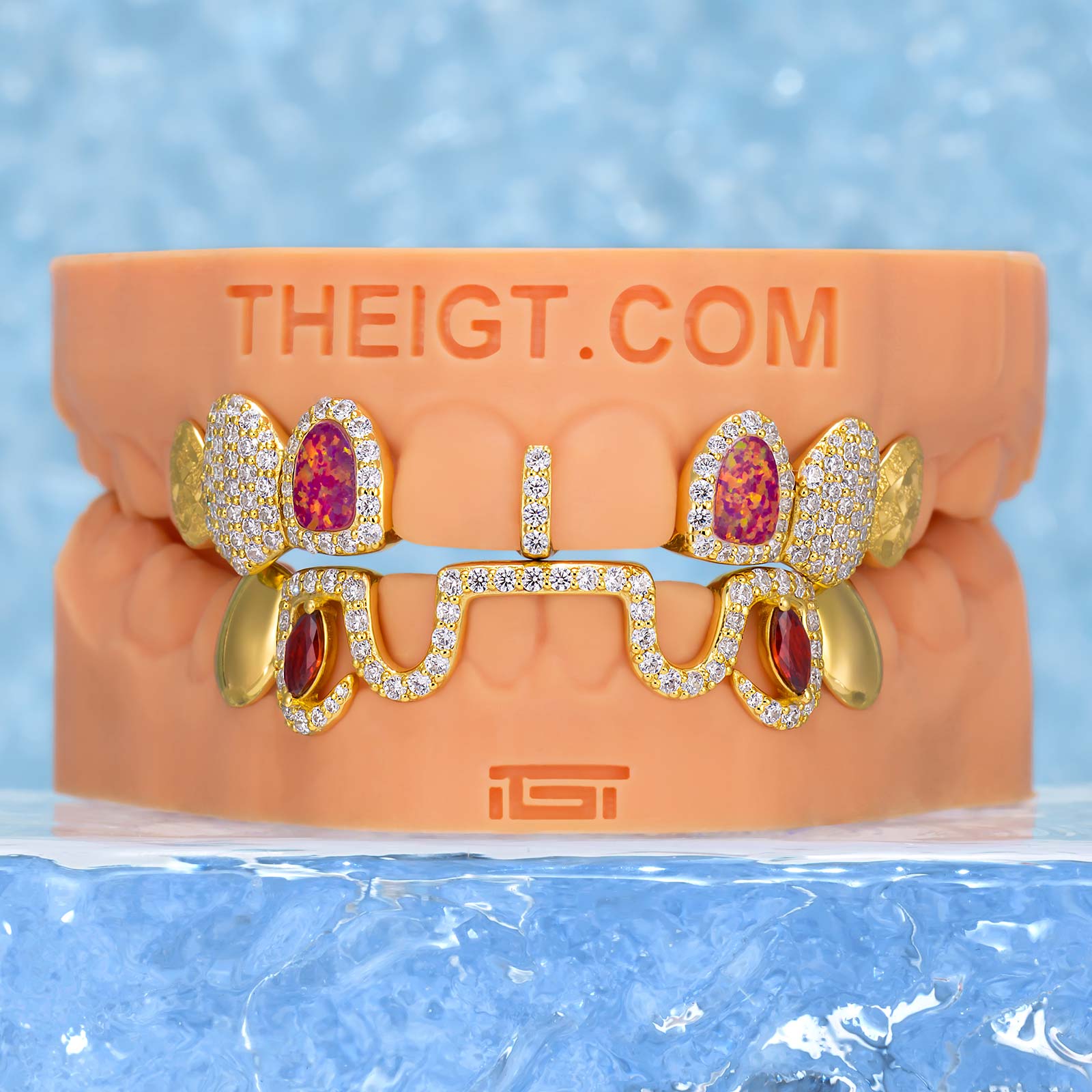 Opal Top & Marquise Ruby Bar