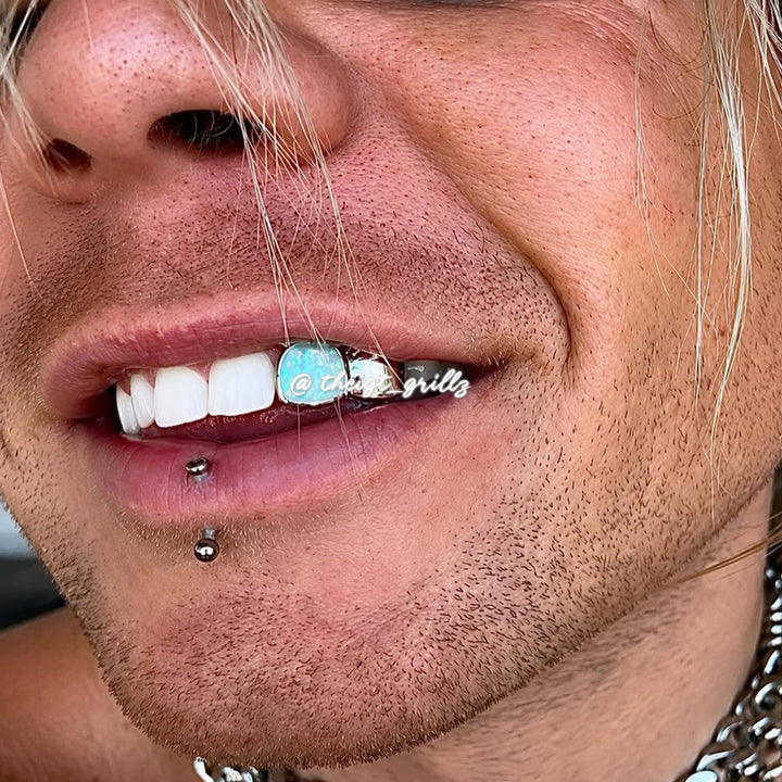 Opal With Oval Cut Style Grillz