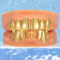 Open Face Cross Solid Fang Grillz