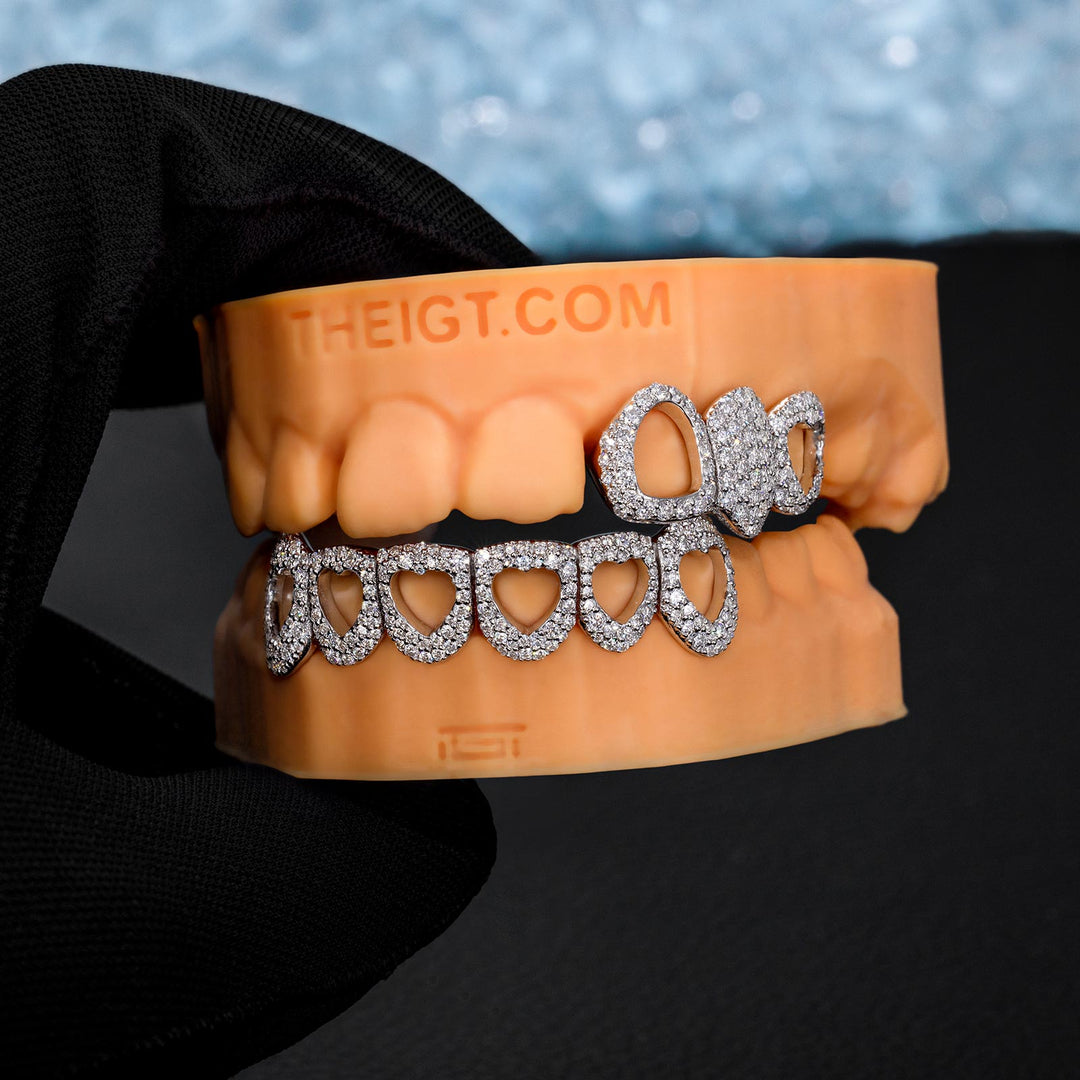 Open Face W Heart Shape Grillz