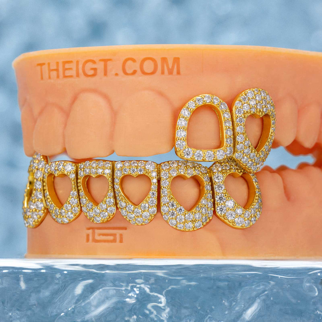 Open Face W Heart Shape Grillz