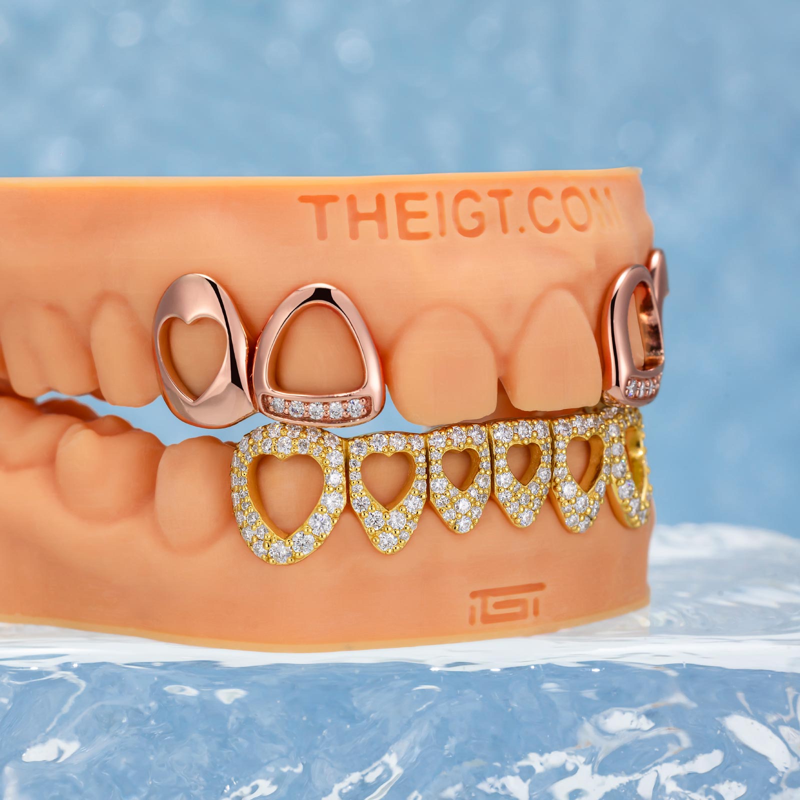 Open Face Grillz Women - Iced Heart Style - IGT – ICEGIANT