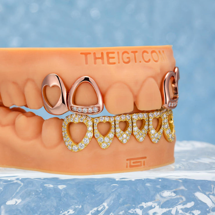Open Face W Heart Shape Grillz