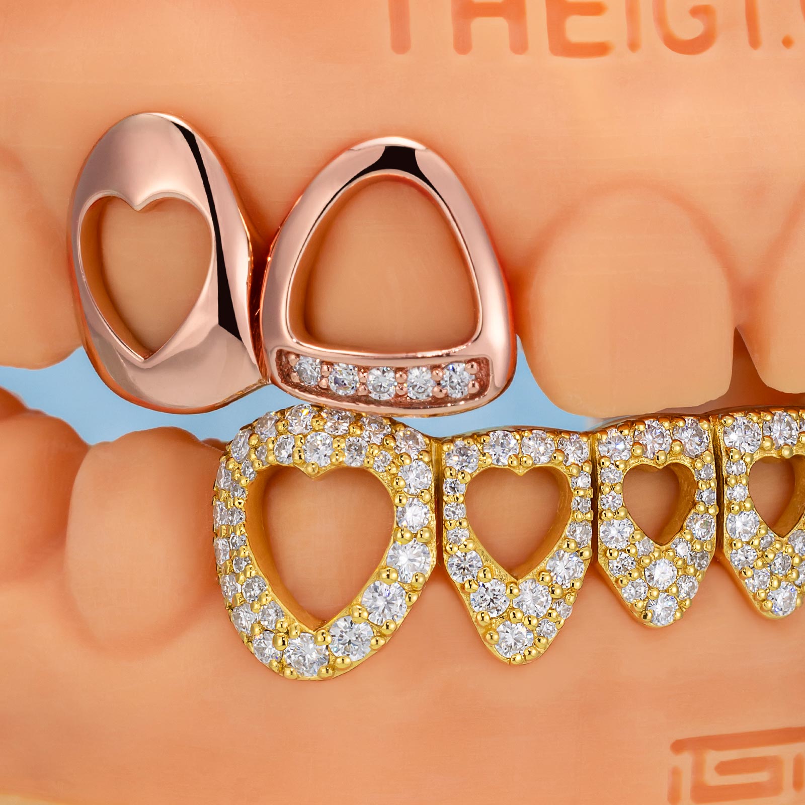 Open Face Grillz Women - Iced Heart Style - IGT – ICEGIANT
