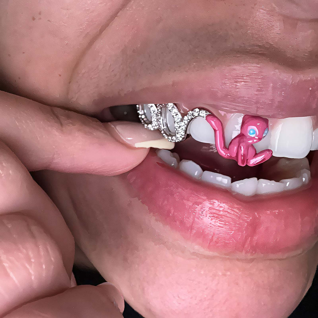 Open Face W Meow Grillz