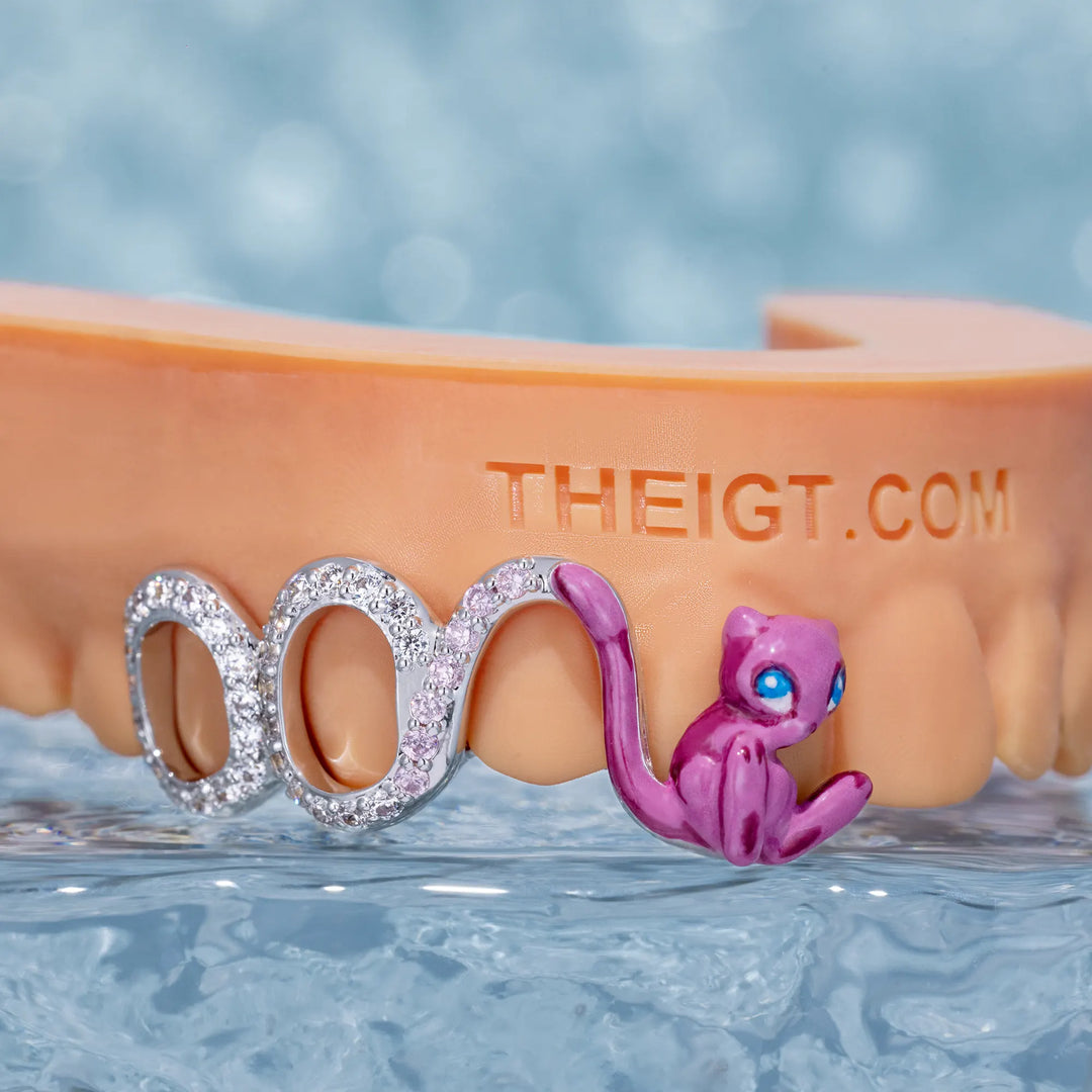 Open Face W Meow Grillz