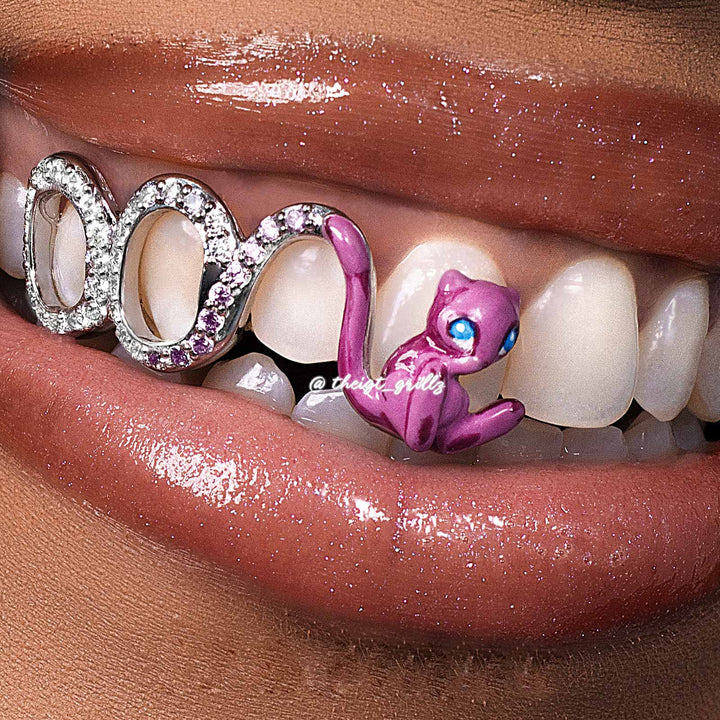 Open Face W Meow Grillz