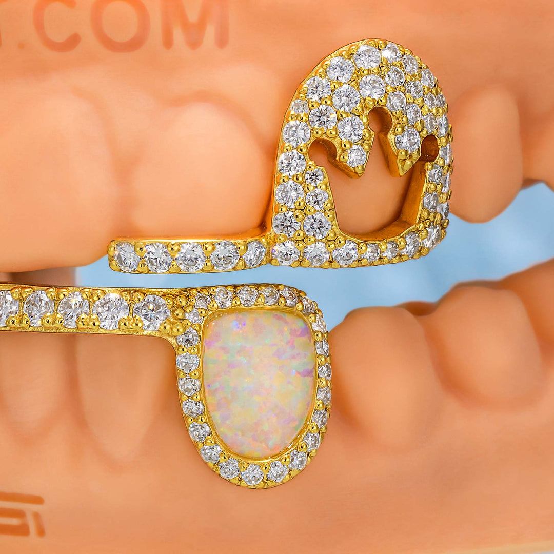Open Face With Diamond Opal Grillz