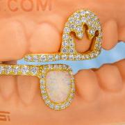 Open Face With Diamond Opal Grillz