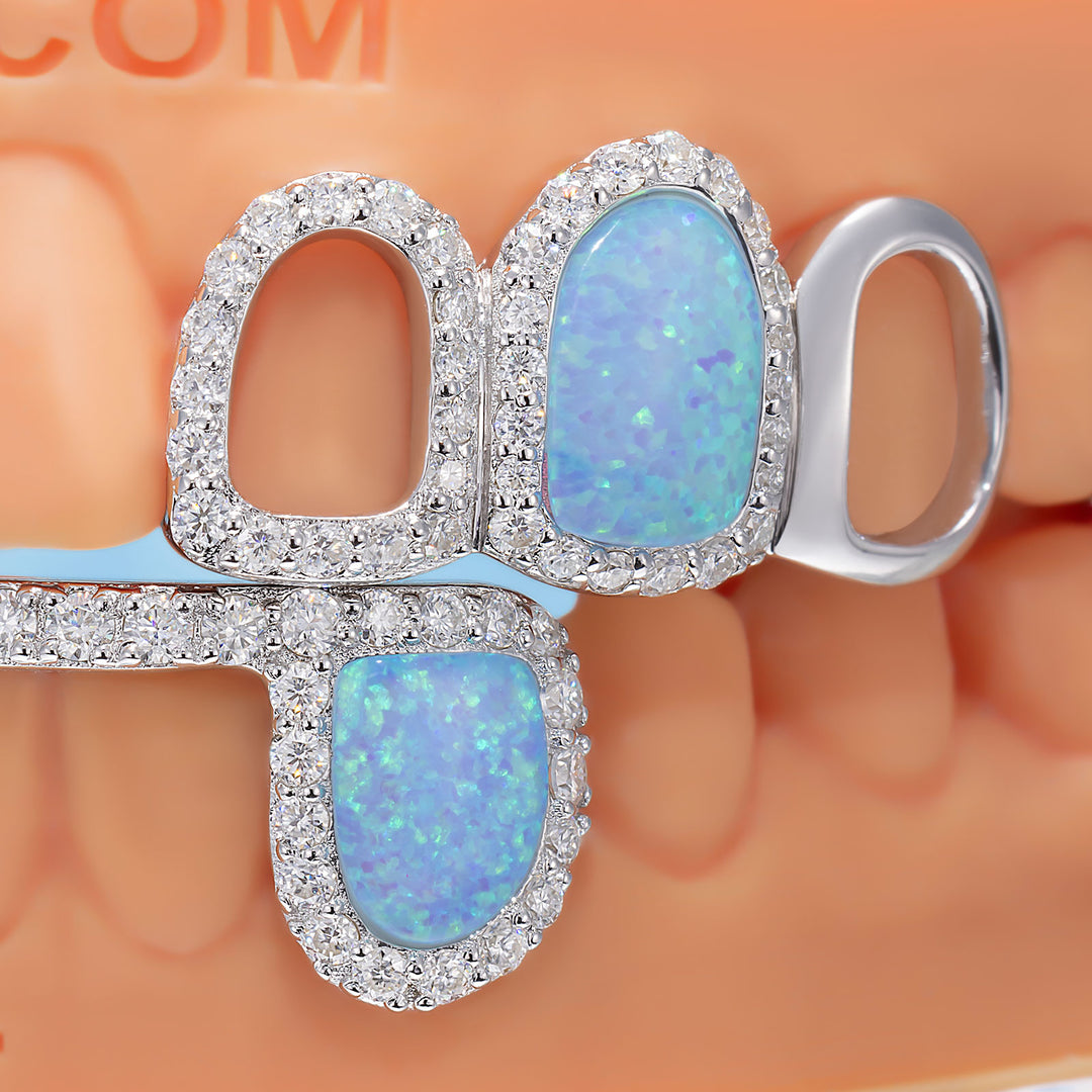 Open Face With Diamond Opal Grillz