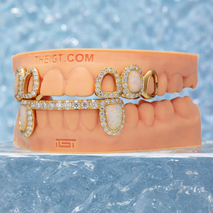 Open Face With Diamond Opal Grillz