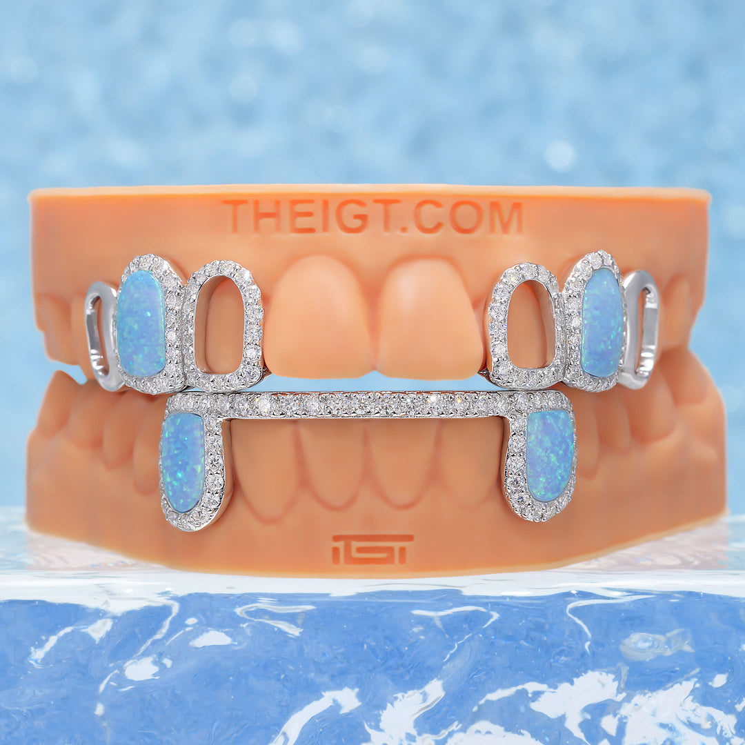 Open Face With Diamond Opal Grillz