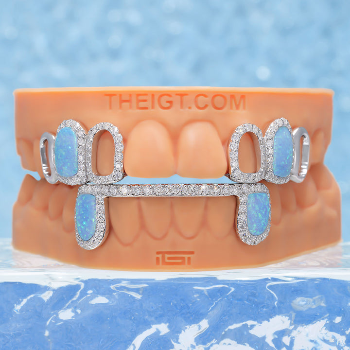 Open Face With Diamond Opal Grillz