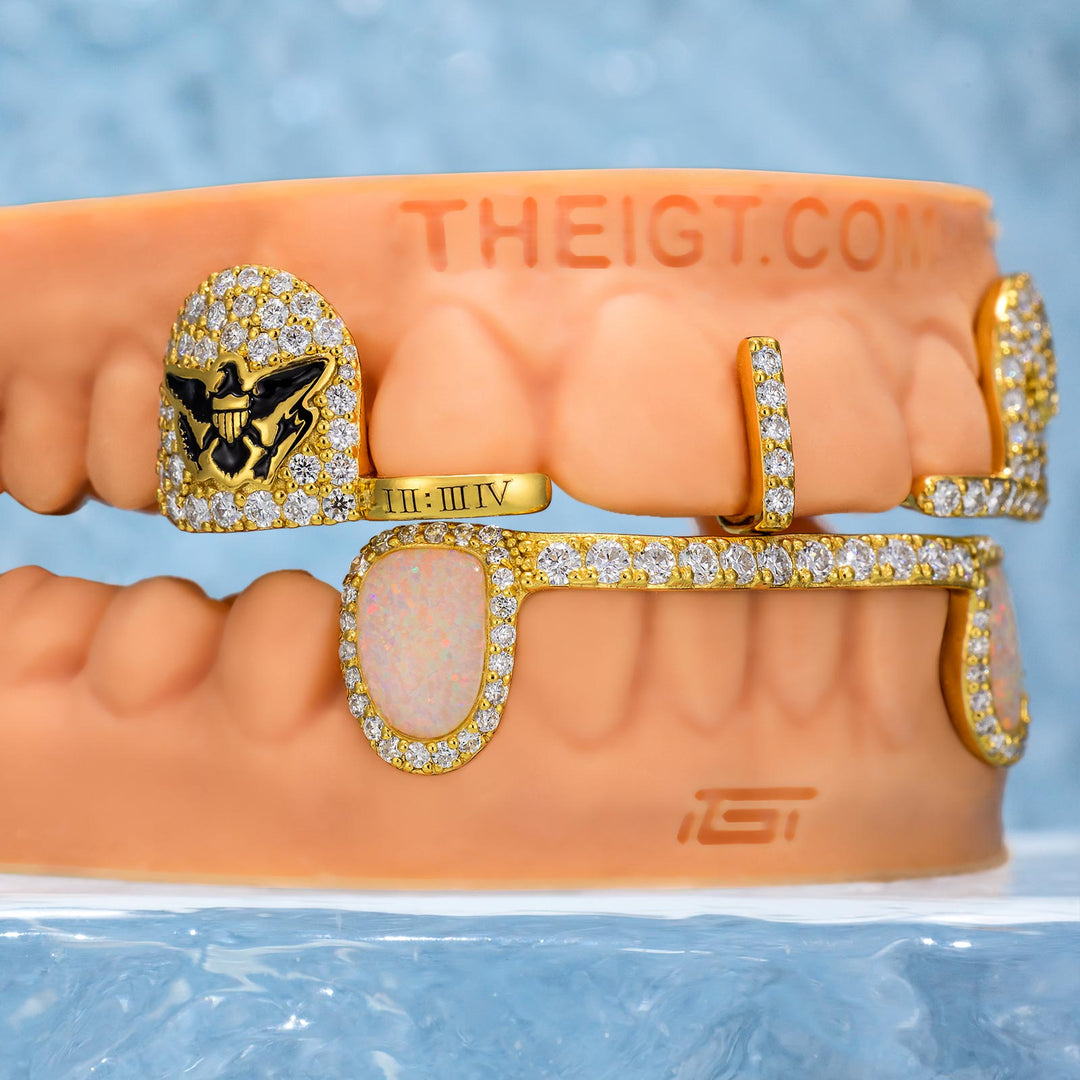 Open Face With Diamond Opal Grillz