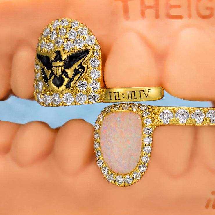 Open Face With Diamond Opal Grillz