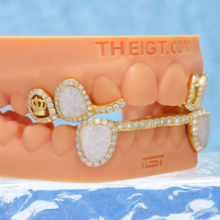 Open Face With Diamond Opal Grillz