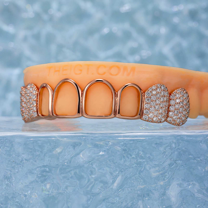 Open Face with lced Fangs Grillz