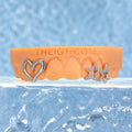 Open Heart Double Star Iced Grillz