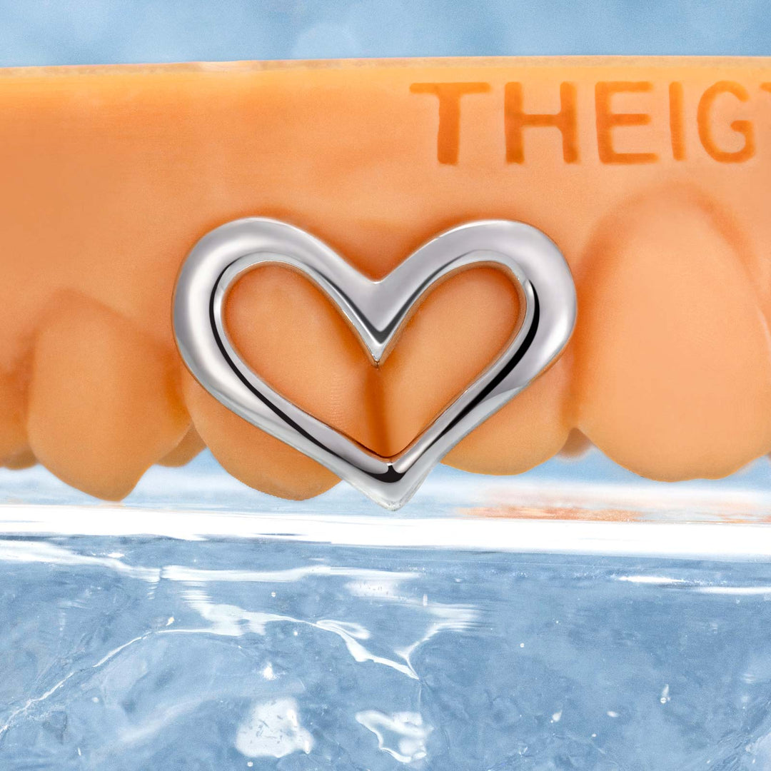 Open Heart Double Star Iced Grillz