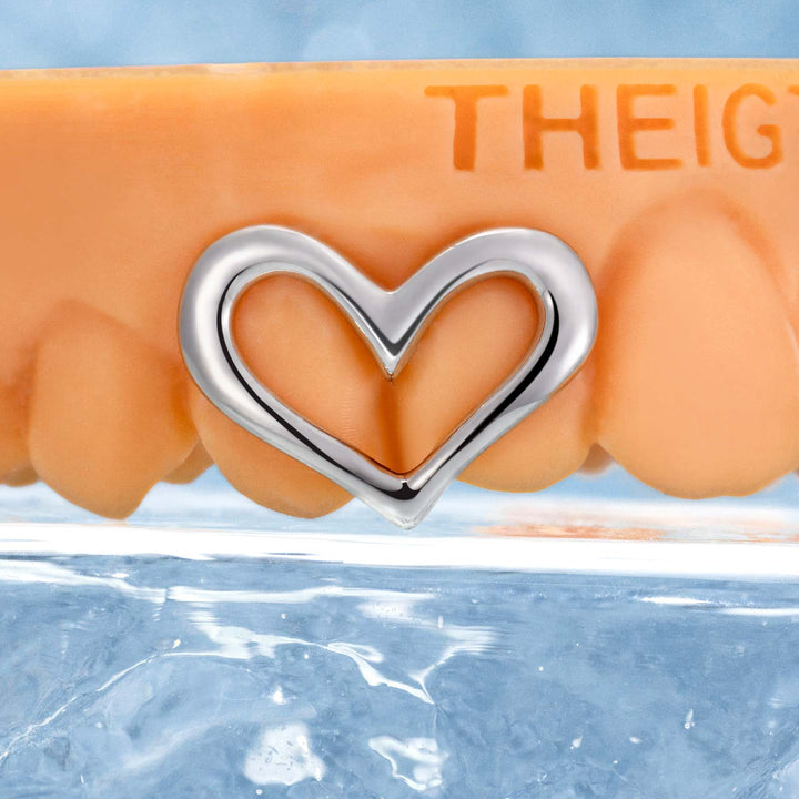 Open Heart Double Star Iced Grillz
