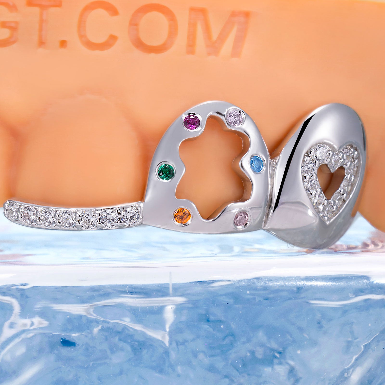 Open Heart With Star & Gems