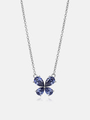 Pear Cut Moissanite Butterfly Necklace