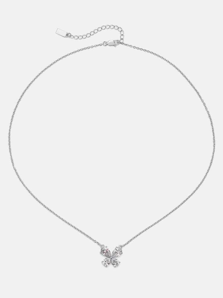 Pear Cut Moissanite Butterfly Necklace