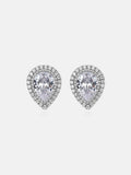 Pear Cut Moissanite Cluster Stud Earrings