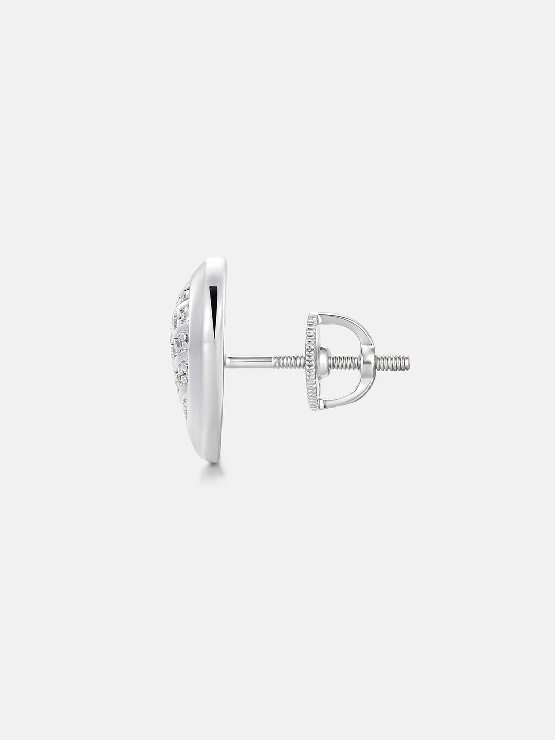 Pear Striped Moissanite Stud Earrings