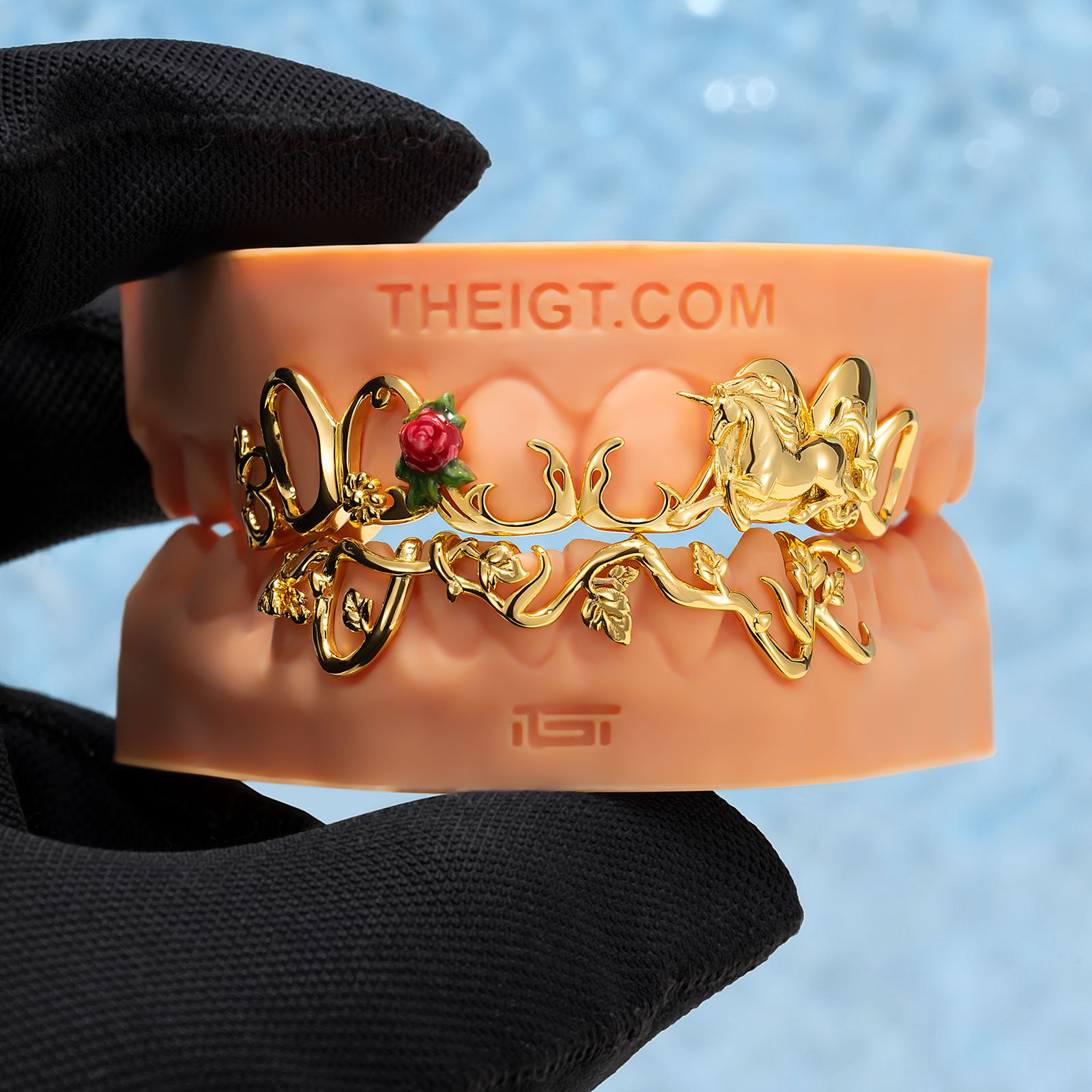 Pegasus Rose Vine Frame Grillz