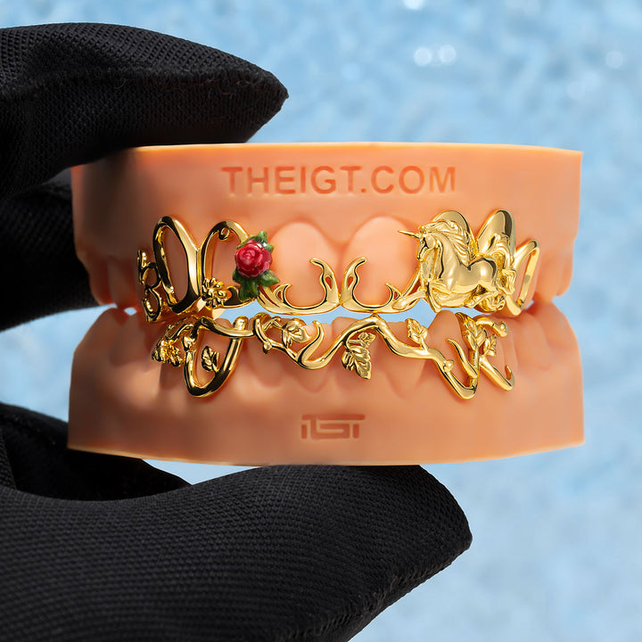 Pegasus Rose Vine Frame Grillz